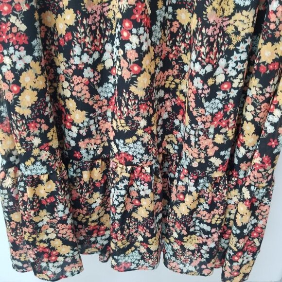 Madewell Dolman-Sleeve Ruffle-Hem Midi Dress In Flower Garden 8 - Picture 11 of 15